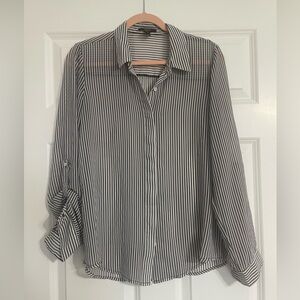Forever 21 Sheer Button Up Blouse